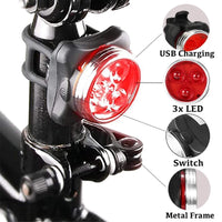 Luz seguridad canina recargable — carga USB rápida — PetLookShop