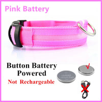 Collar LED perro brillante — correa ajustable suave — PetLookShop
