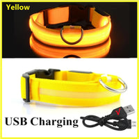 Collar LED recargable perros — detalle cargador USB magnético — PetLookShop