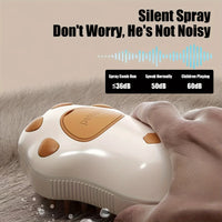 Cepillo gatos spray integrado — sin estrés de baño — PetLookShop